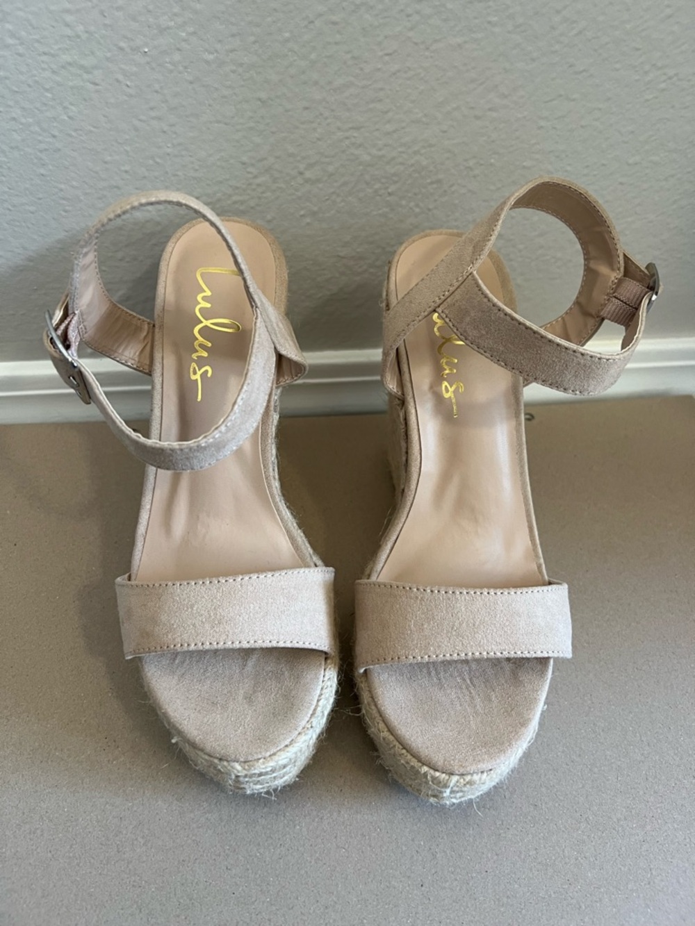 Lulu's Suede Espadrille Wedges